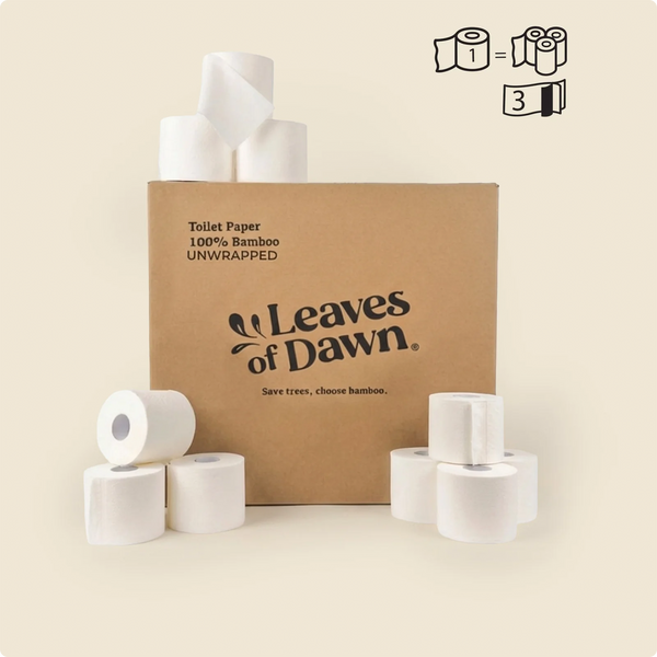 100% Bamboe Toiletpapier Onverpakt - 3-laags